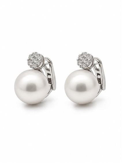 Orecchini Coscia Perle Donna in Oro bianco Perla 13.5 Ct EASS646 - EASS646